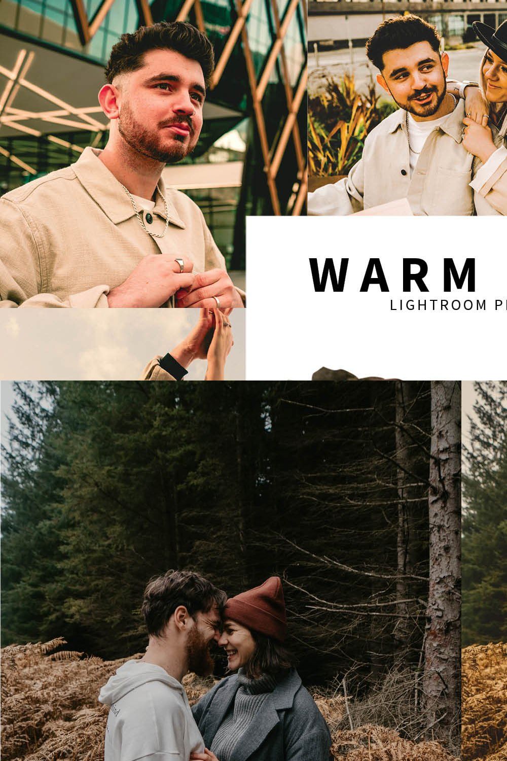 10 Warm Film Lightroom Presets pinterest preview image.