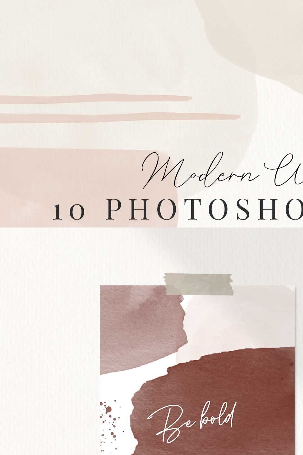 10 Watercolor Photoshop Brushes pinterest preview image.