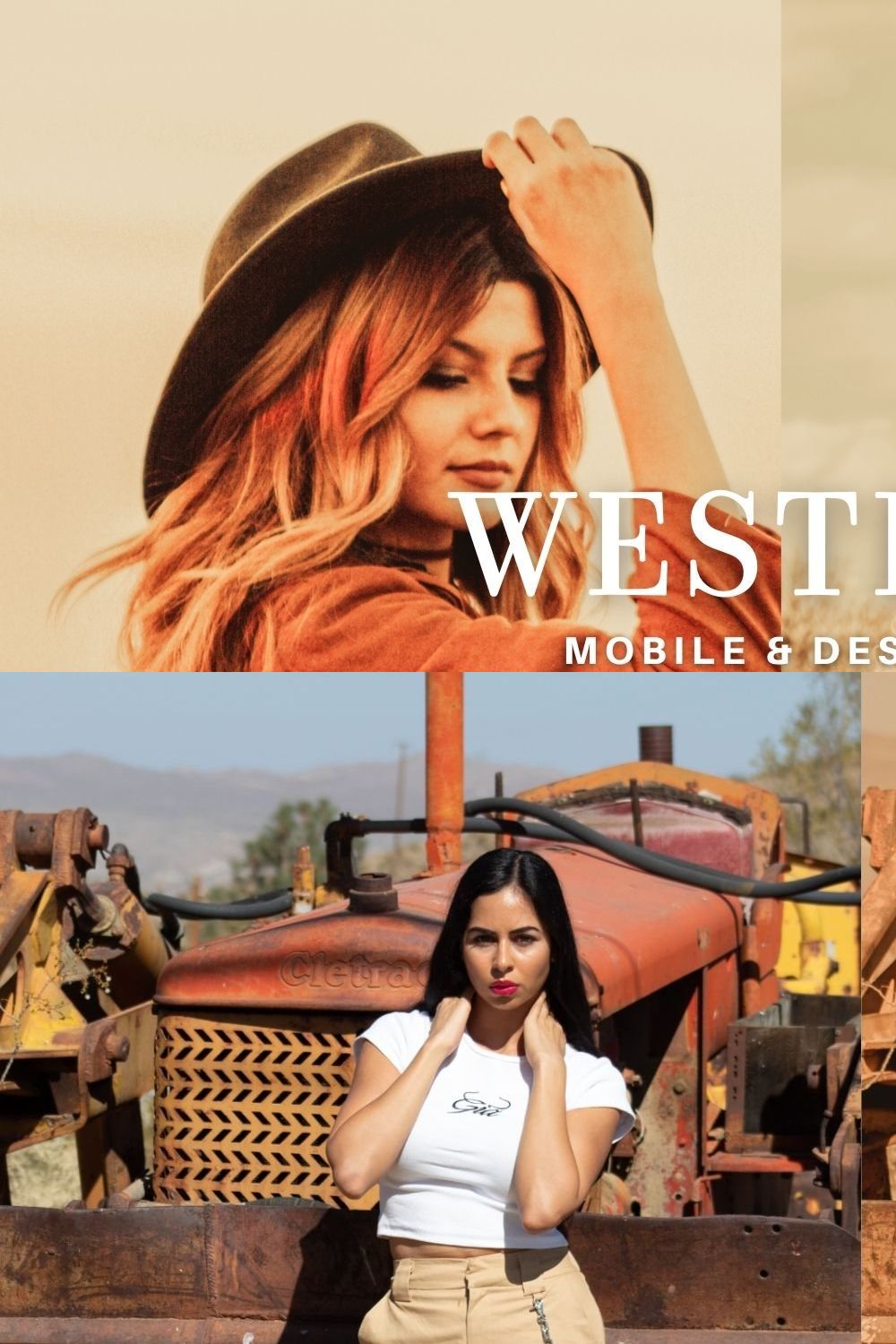 10 WESTERN MOBILE DESKTOP PRESETS pinterest preview image.