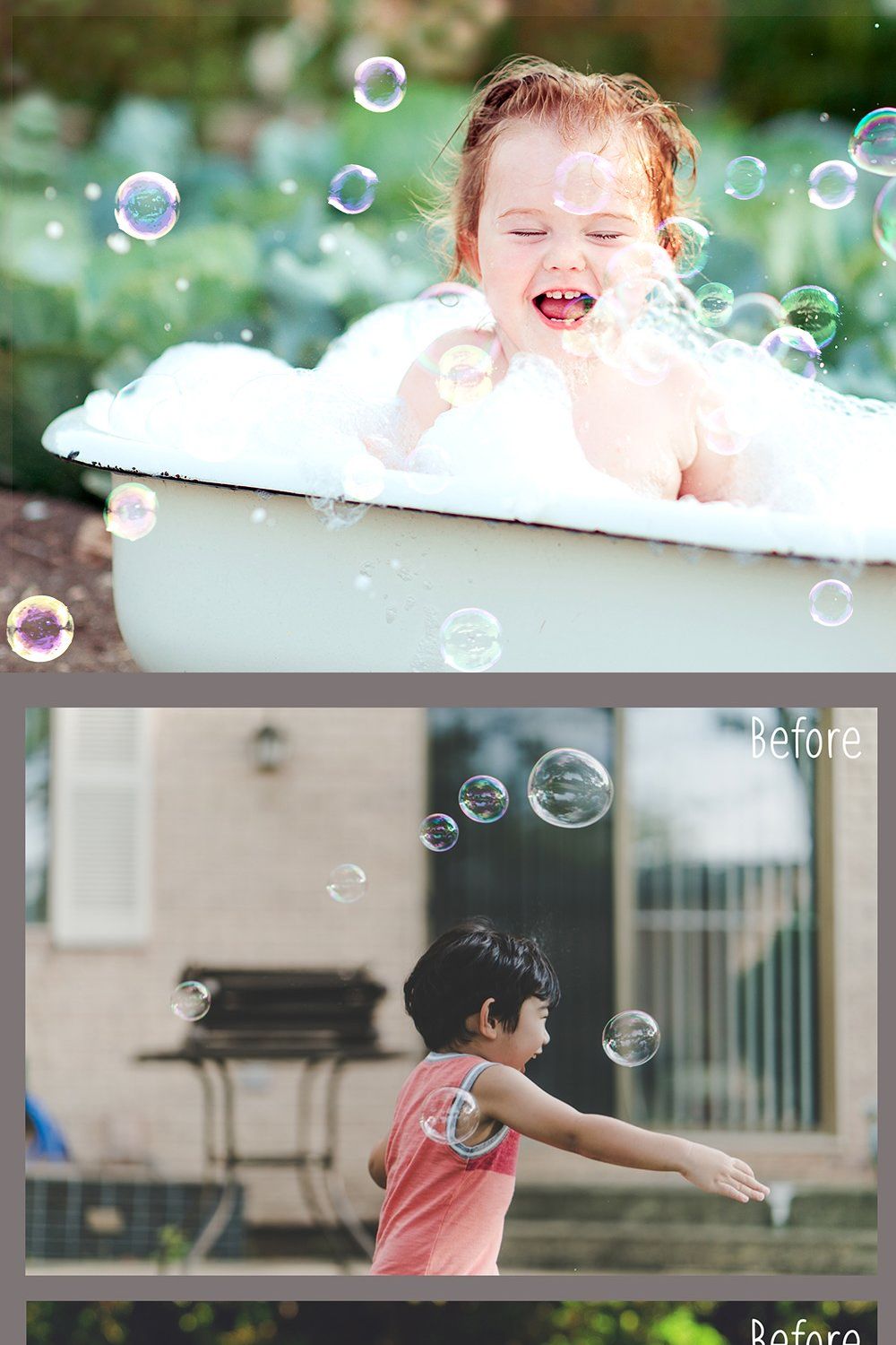 100 Bubbles Photoshop Overlays pinterest preview image.