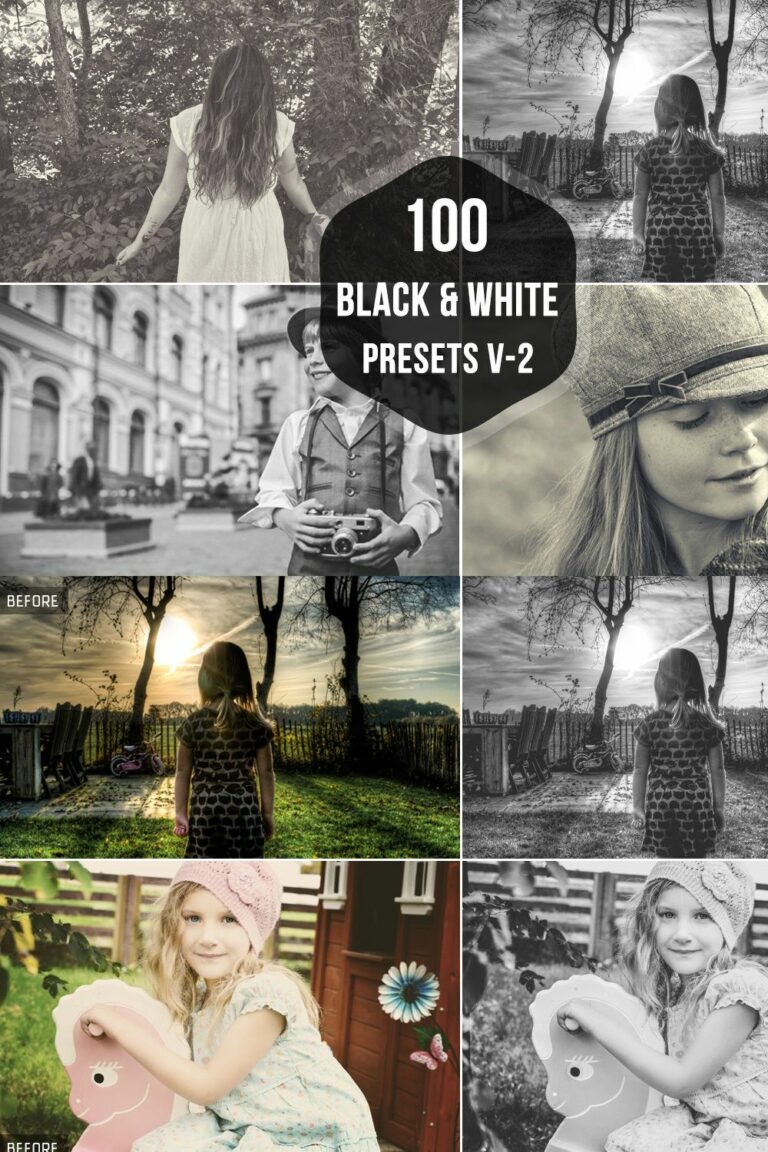 100 B&W Lightroom Presets – MasterBundles