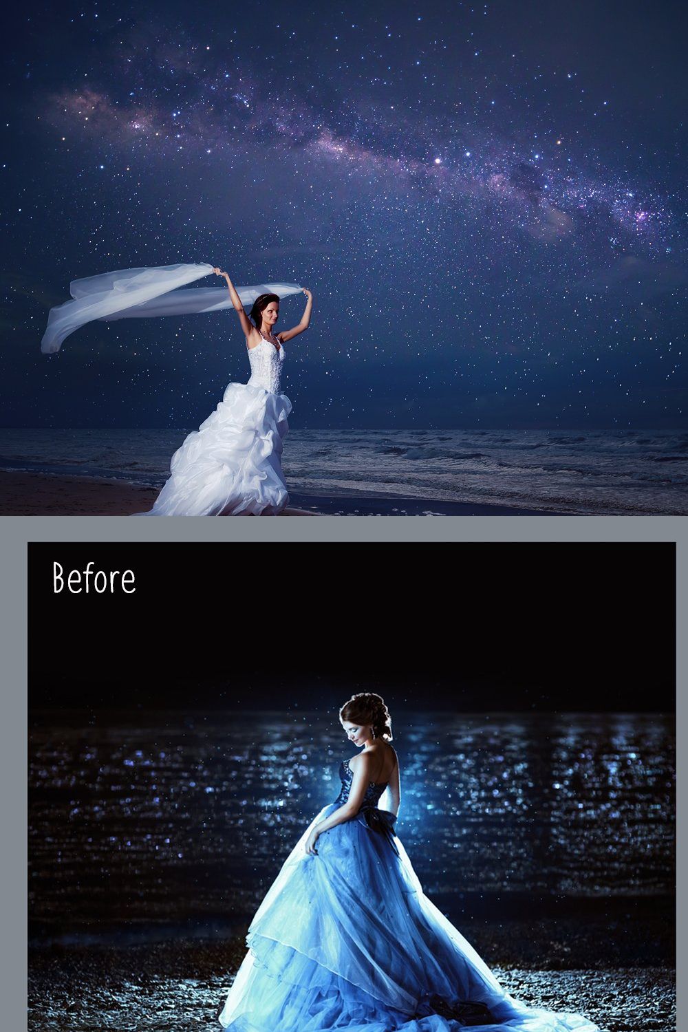 100 Night Sky Overlays pinterest preview image.