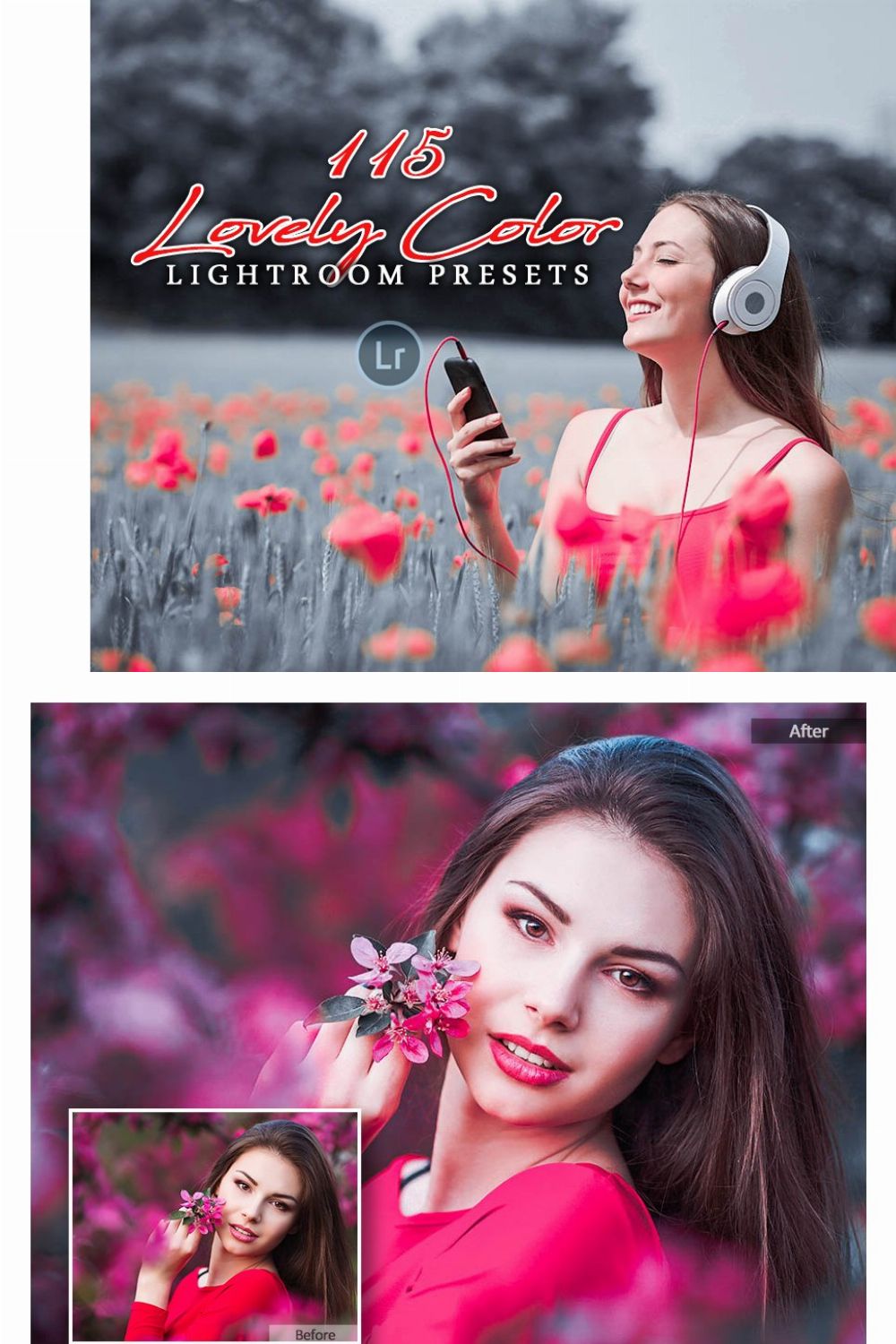 115 Lovely Color Lightroom Presets pinterest preview image.