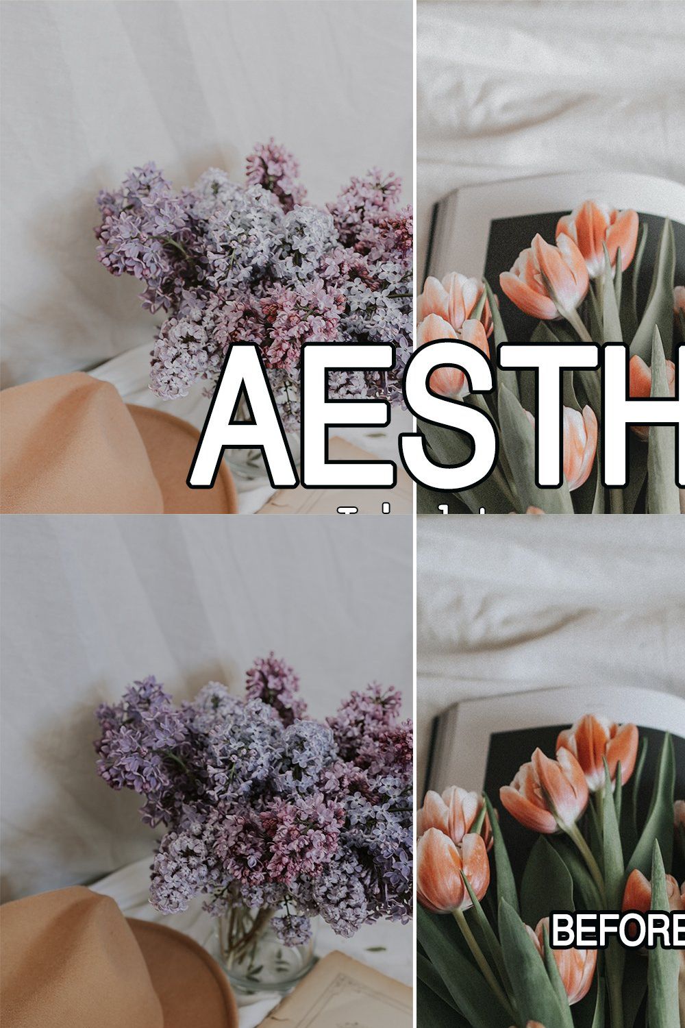 12 Aesthetic Lightroom Presets pinterest preview image.