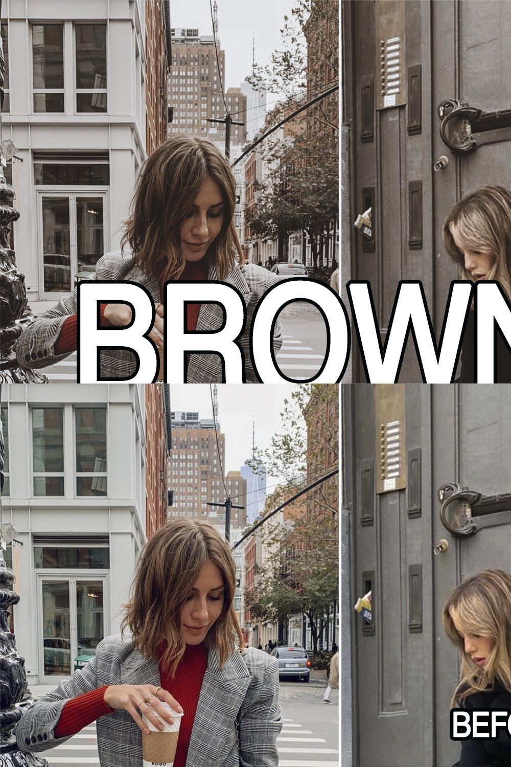 12 Brown Tone Lightroom presets pinterest preview image.