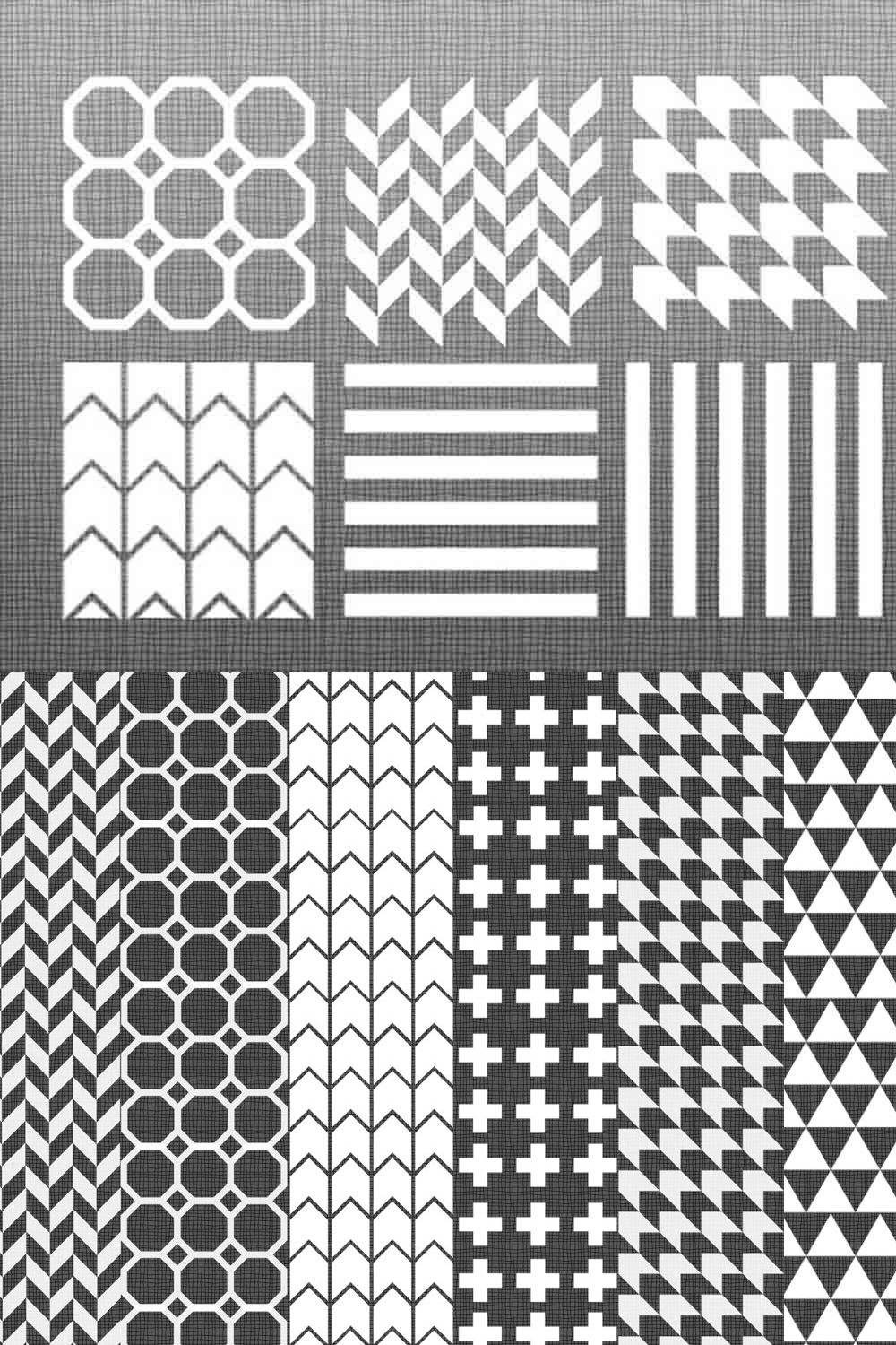 12 Pattern Photoshop Brushes pinterest preview image.