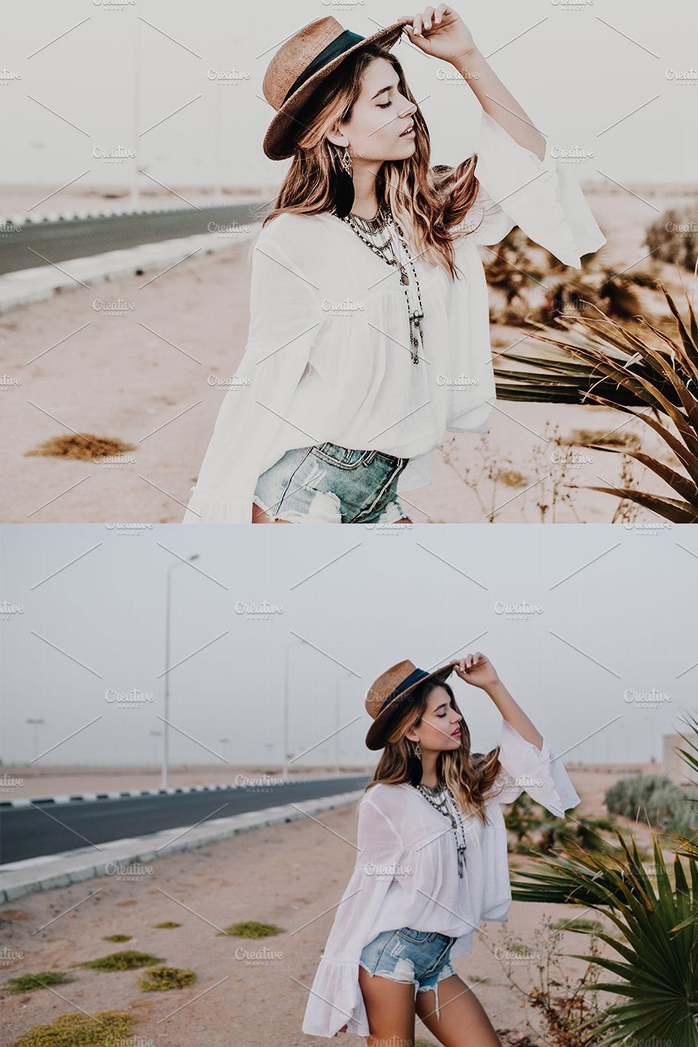 12 x Lightroom Presets, Boho Dreams pinterest preview image.