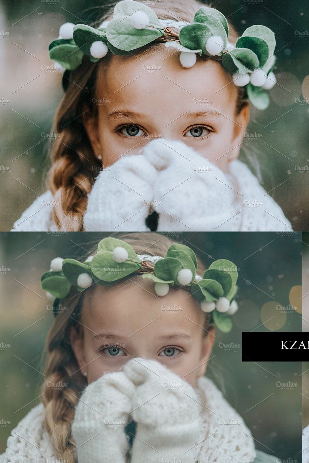 12 x Lightroom Presets, Winter Green pinterest preview image.