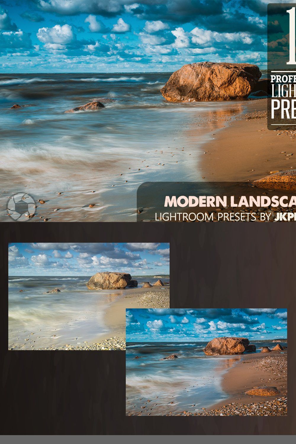 14 Modern Landscape Lightroom Preset pinterest preview image.