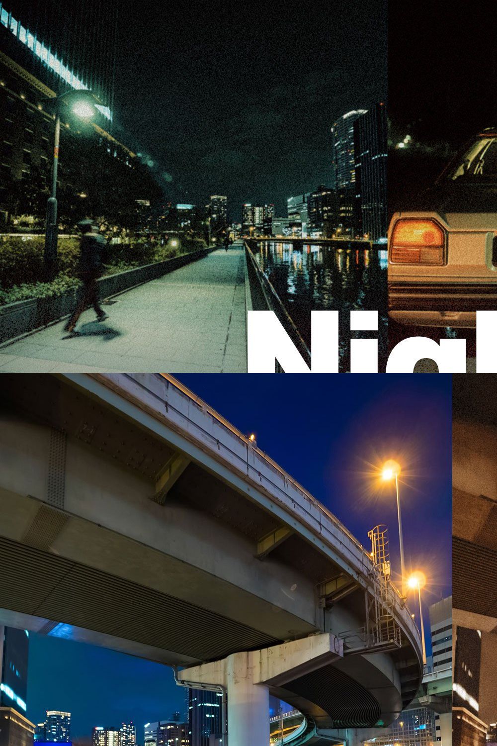 14 Night Film Lightroom Presets LUTs pinterest preview image.