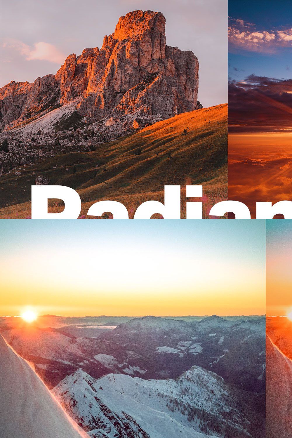 14 Radiant Sunrise Lightroom Presets pinterest preview image.