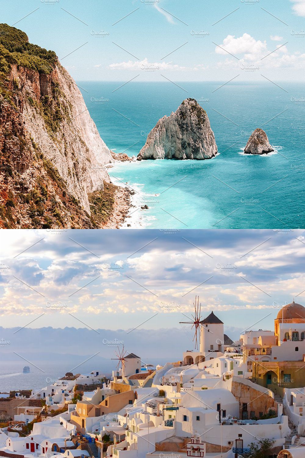 14 x Lightroom Presets, Greece pinterest preview image.