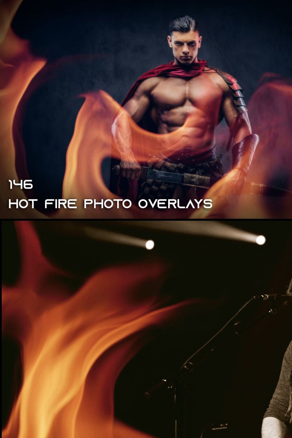 146 Hot Fire Photo Overlays pinterest preview image.