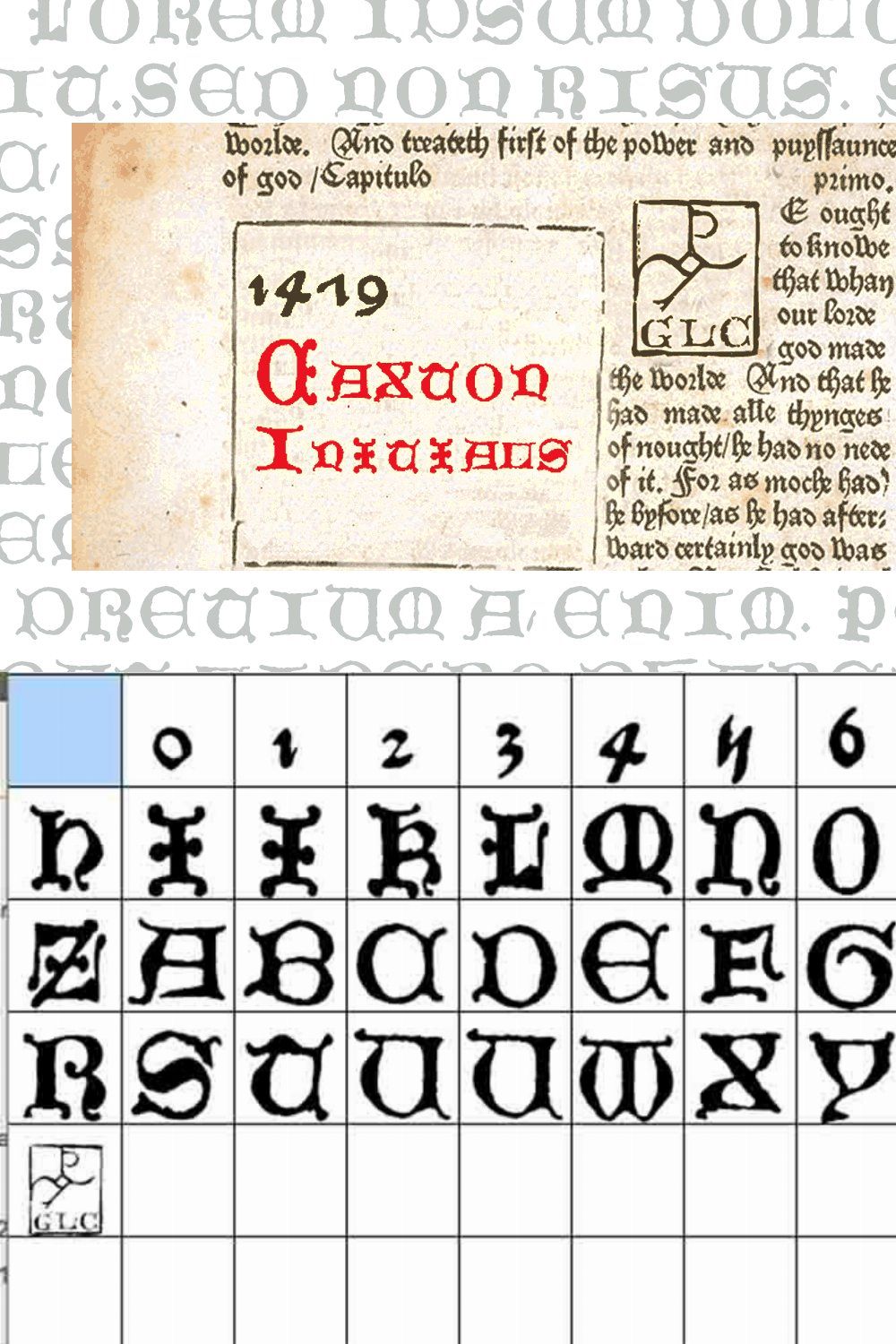 1479 Caxton Initials pinterest preview image.