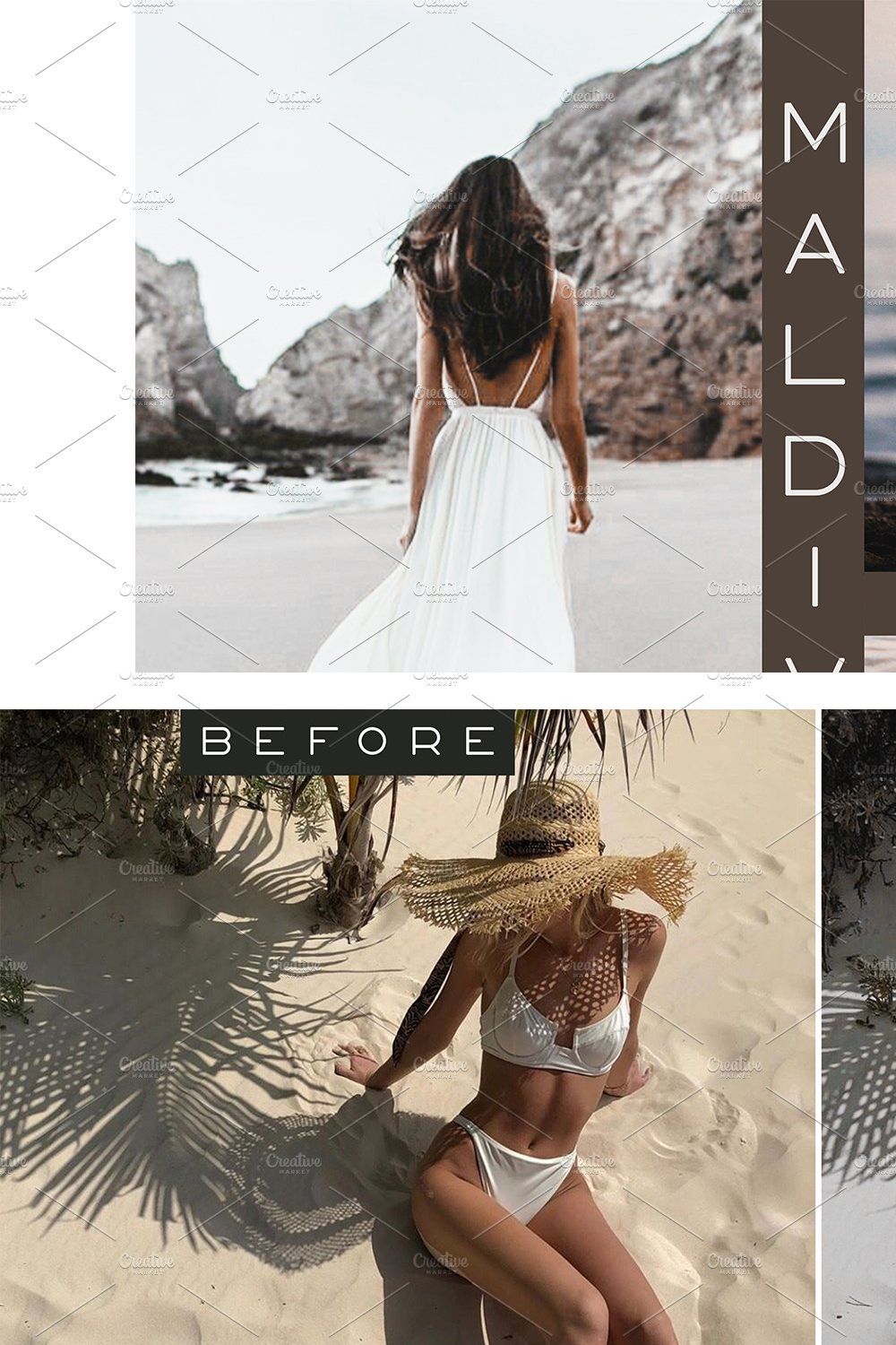 15 Beach Lightroom Presets pinterest preview image.