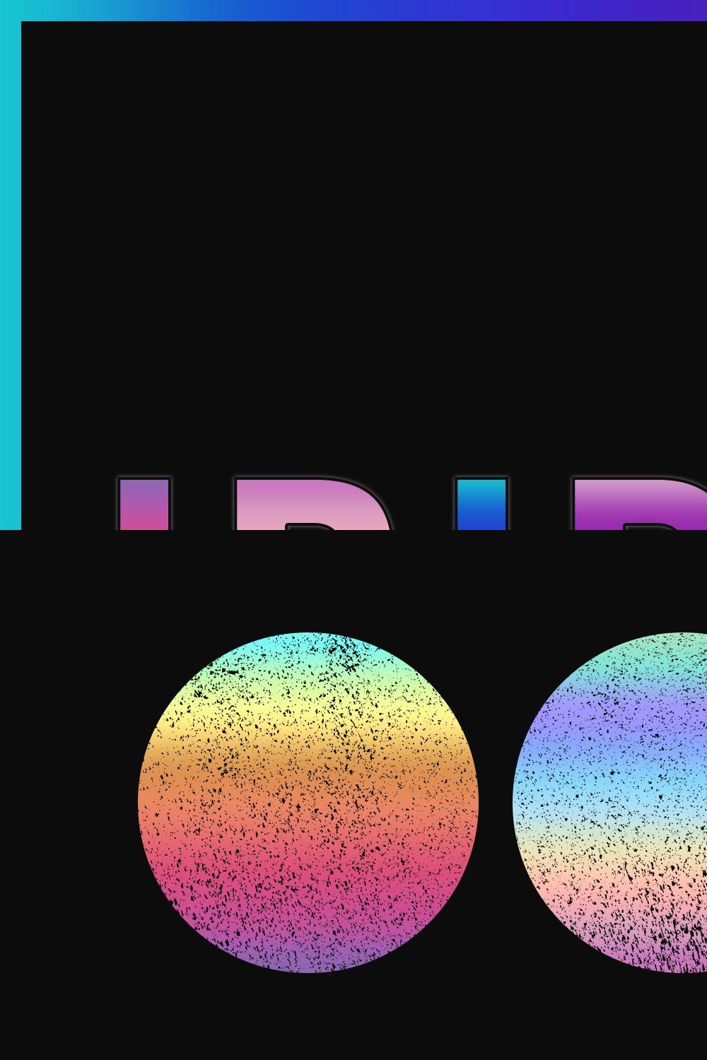 15 Iridescent Gradients pinterest preview image.