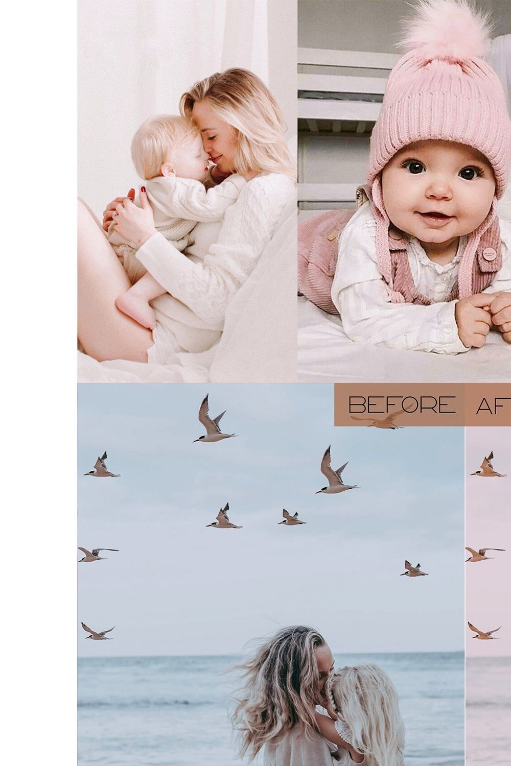 15 Newborn Baby Lightroom Presets pinterest preview image.