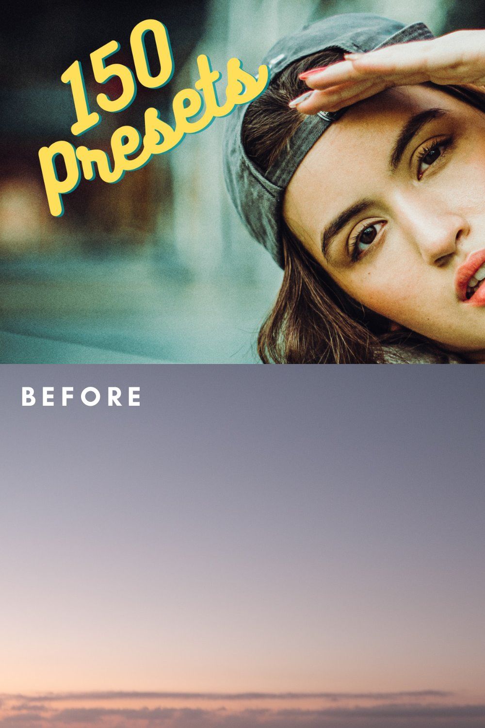 150+ Lightroom Presets Bundle pinterest preview image.