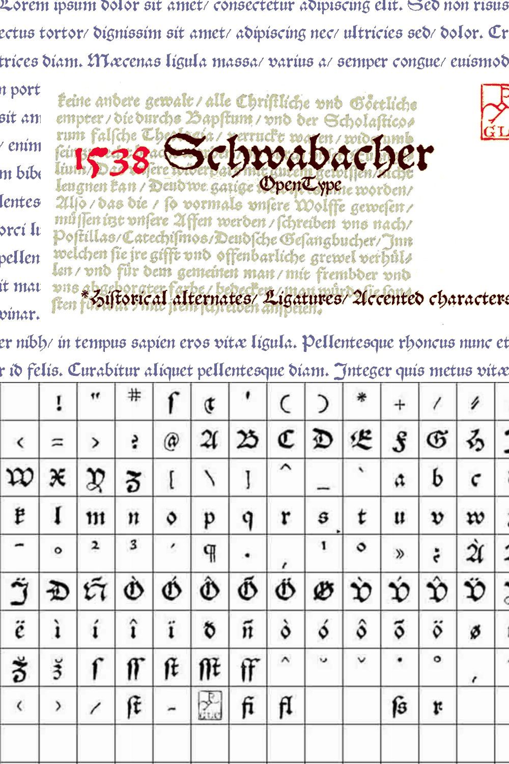 1538 Schwabacher OTF pinterest preview image.