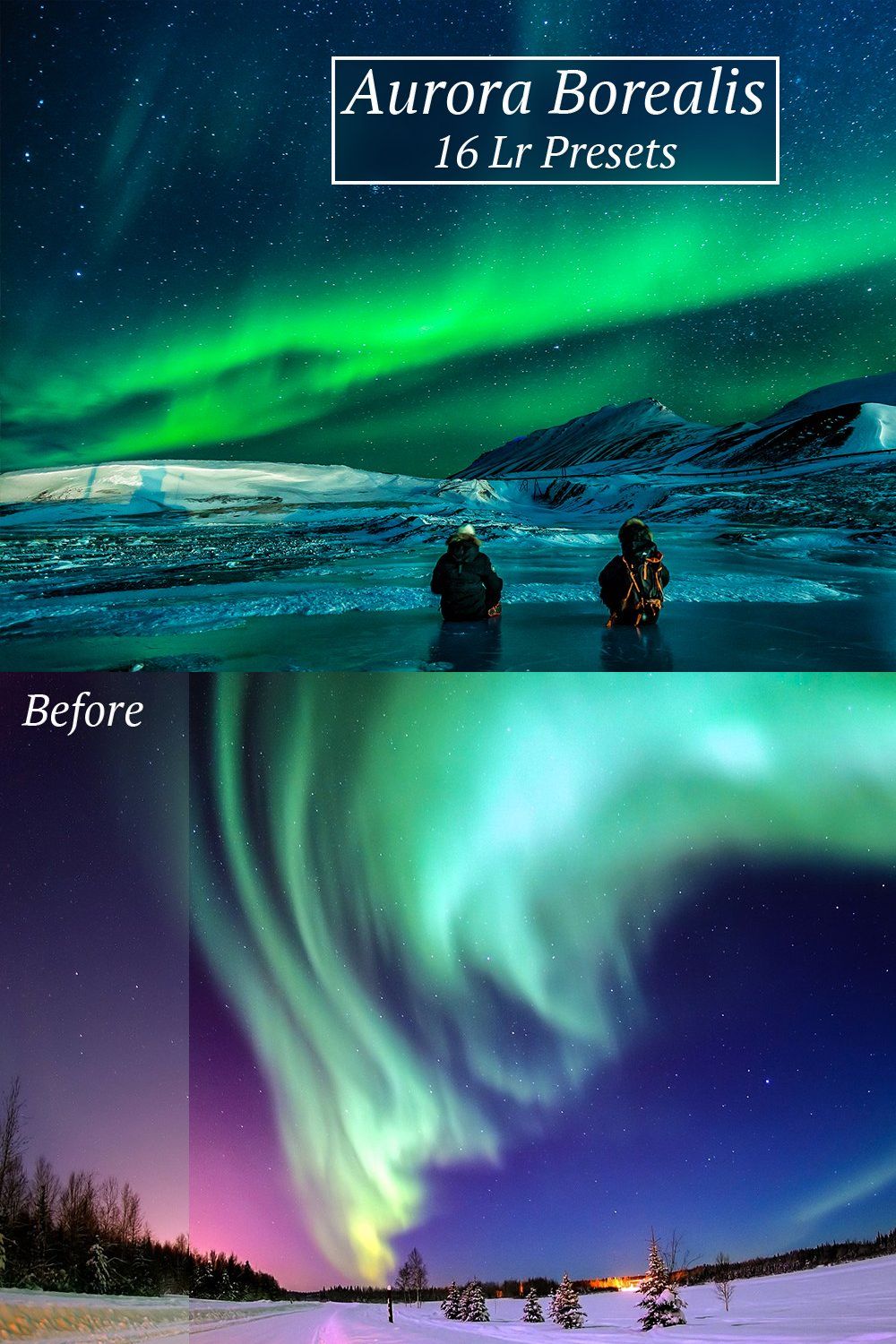 16 Aurora Borealis Lr Presets pinterest preview image.