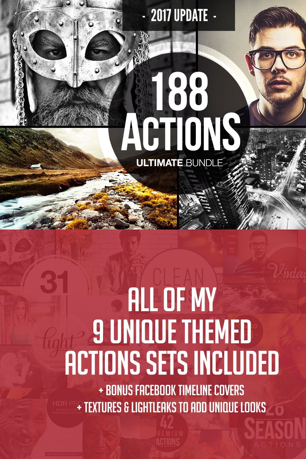 188 PS Actions Ultimate Bundle pinterest preview image.