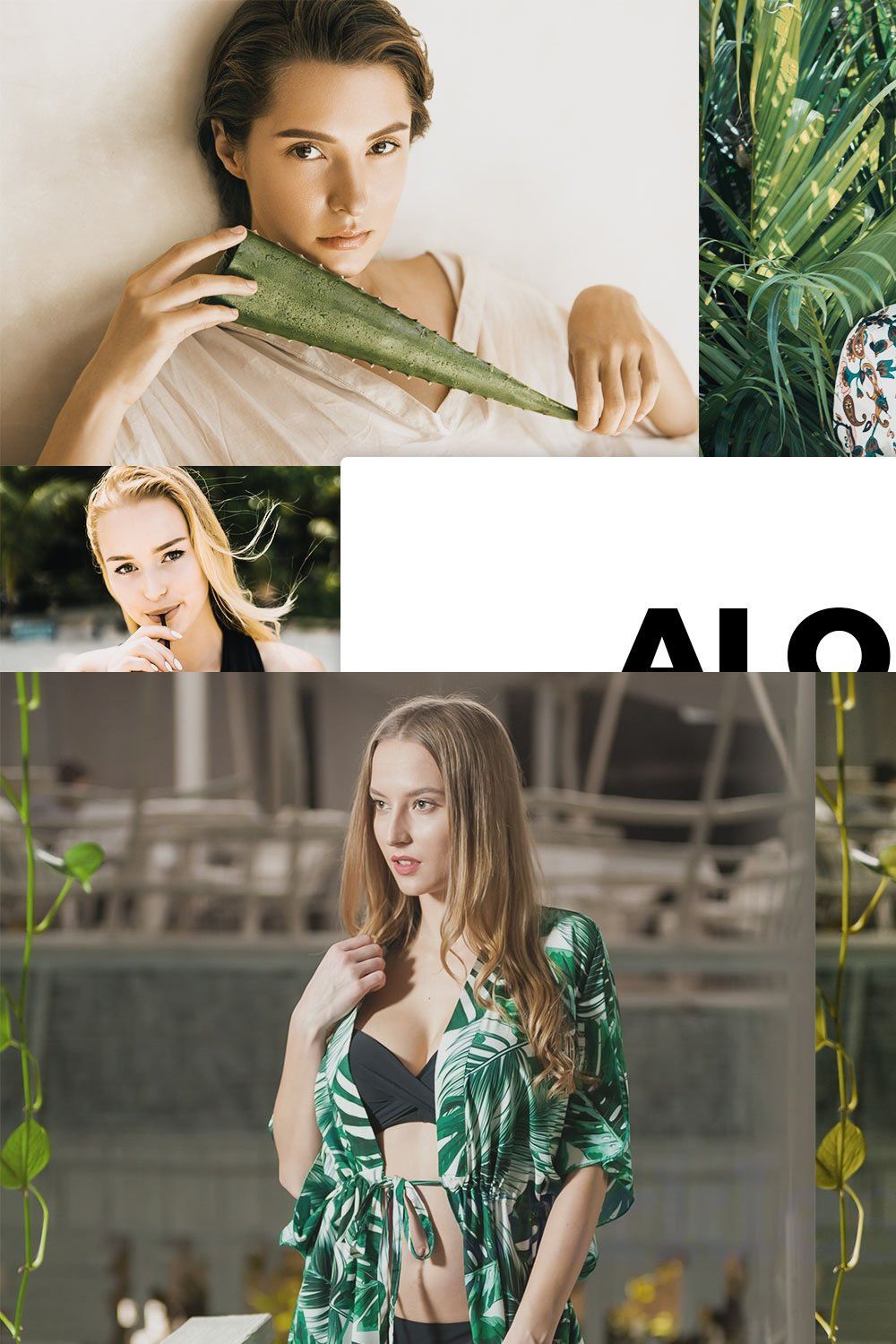 20 Aloe Green Lightroom Presets LUTs pinterest preview image.