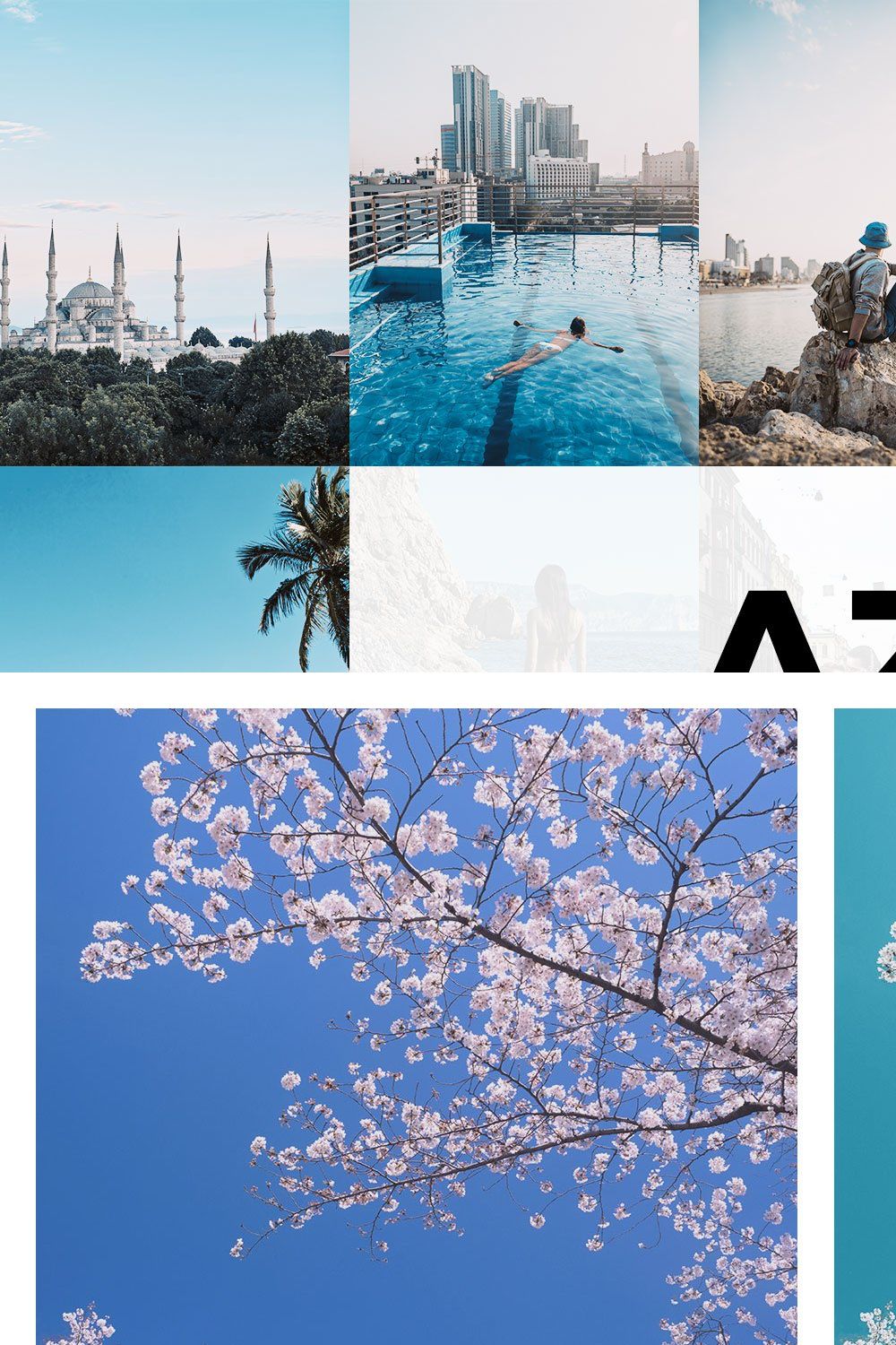 20 Azure Lightroom Presets and LUTs pinterest preview image.