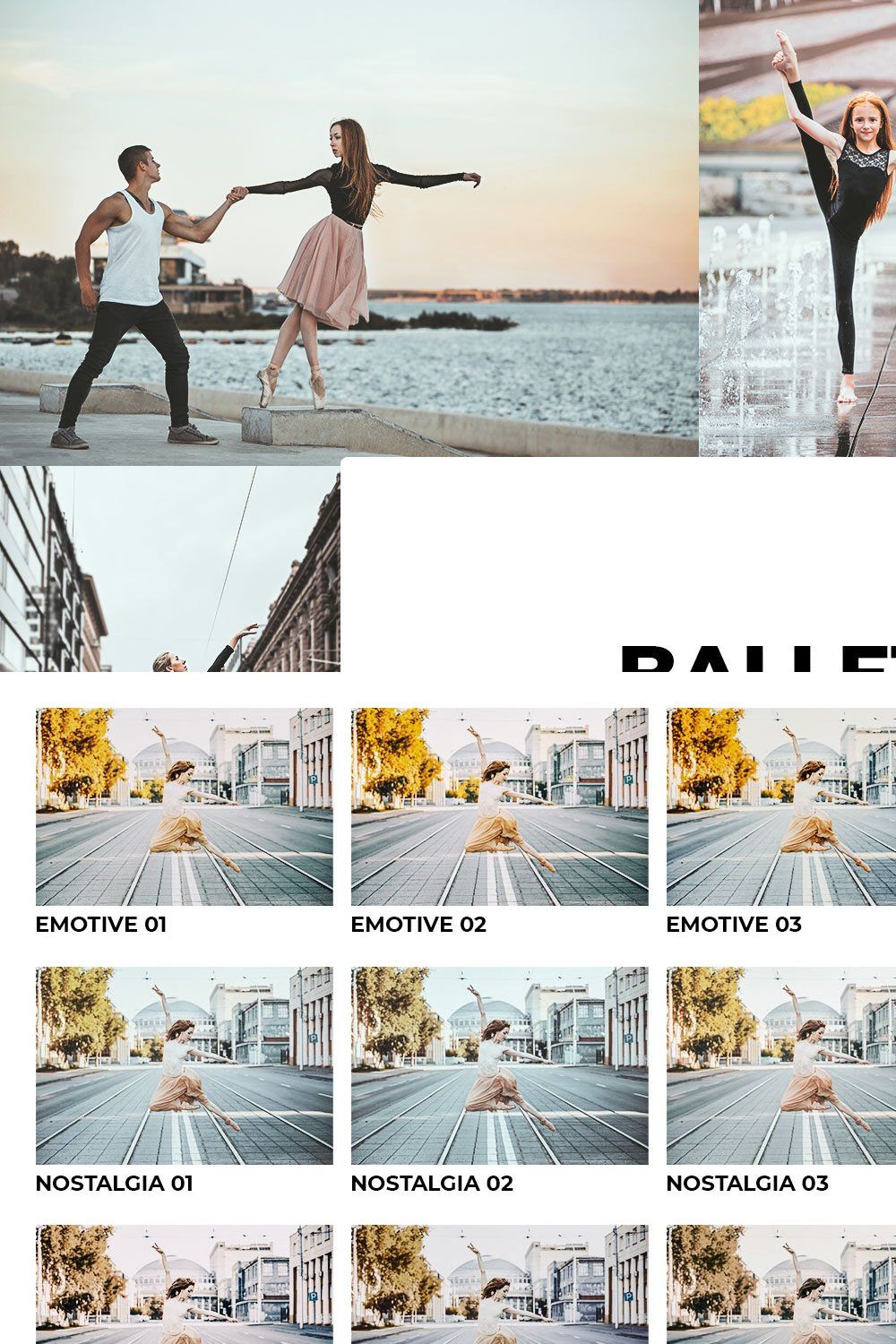 20 Ballet in the City LR Presets pinterest preview image.