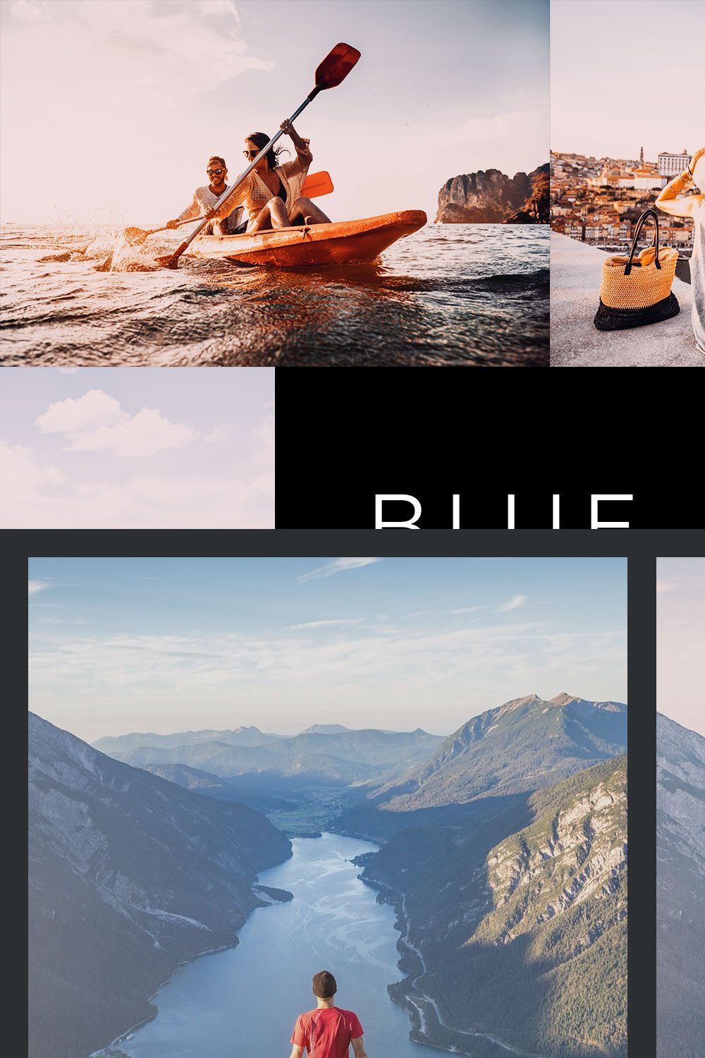 20  Blue and Orange LR Presets pinterest preview image.