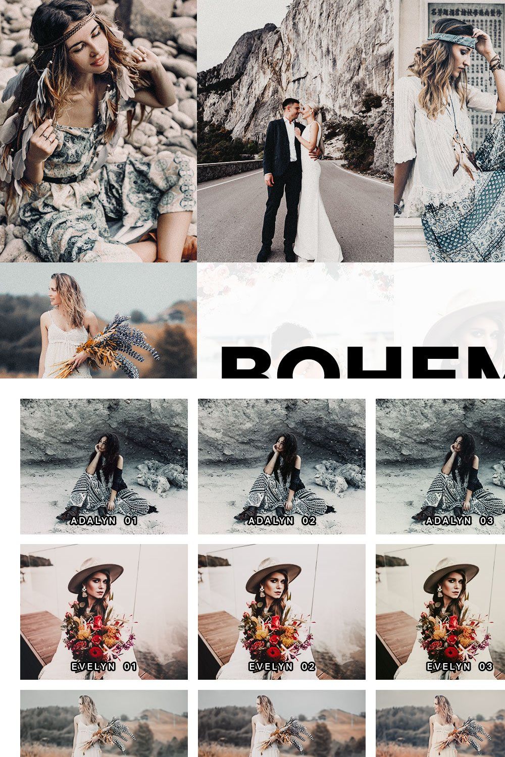 20 Bohemian Light Lightroom Presets pinterest preview image.