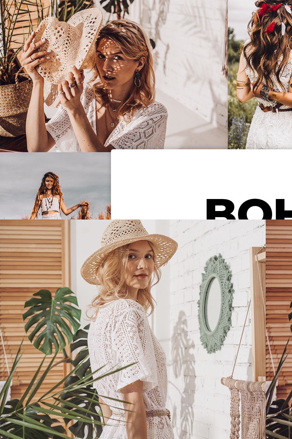 20 Boho Love Lightroom Presets & LUT pinterest preview image.