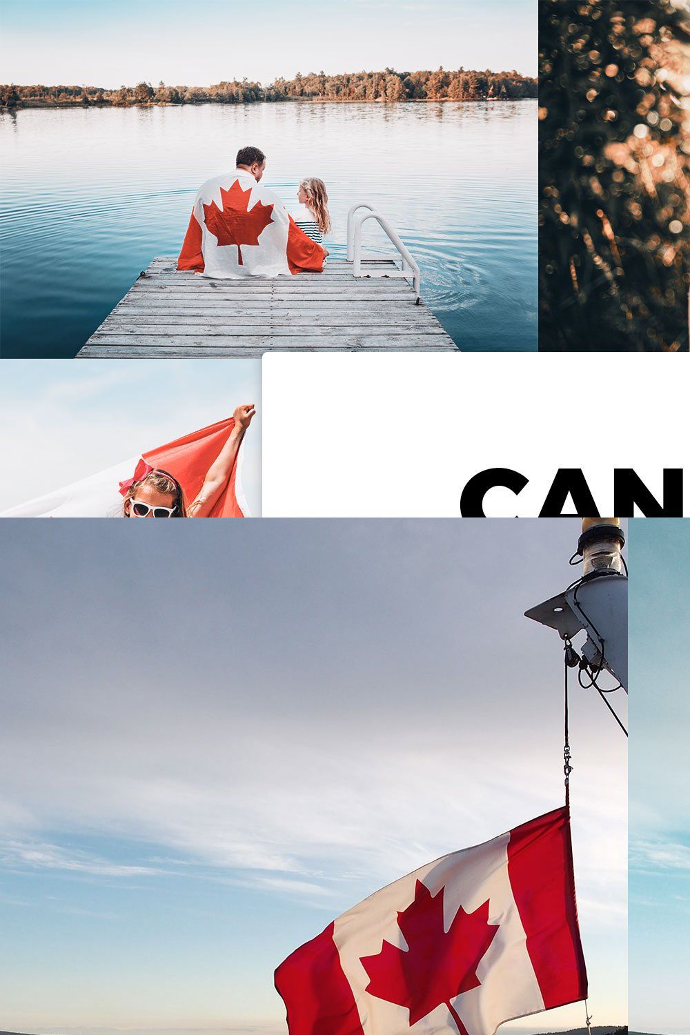 20 Canada Day Lightroom Presets LUTs pinterest preview image.