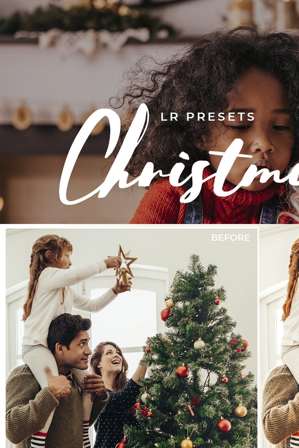 20 Christmas Time Lightroom Presets pinterest preview image.