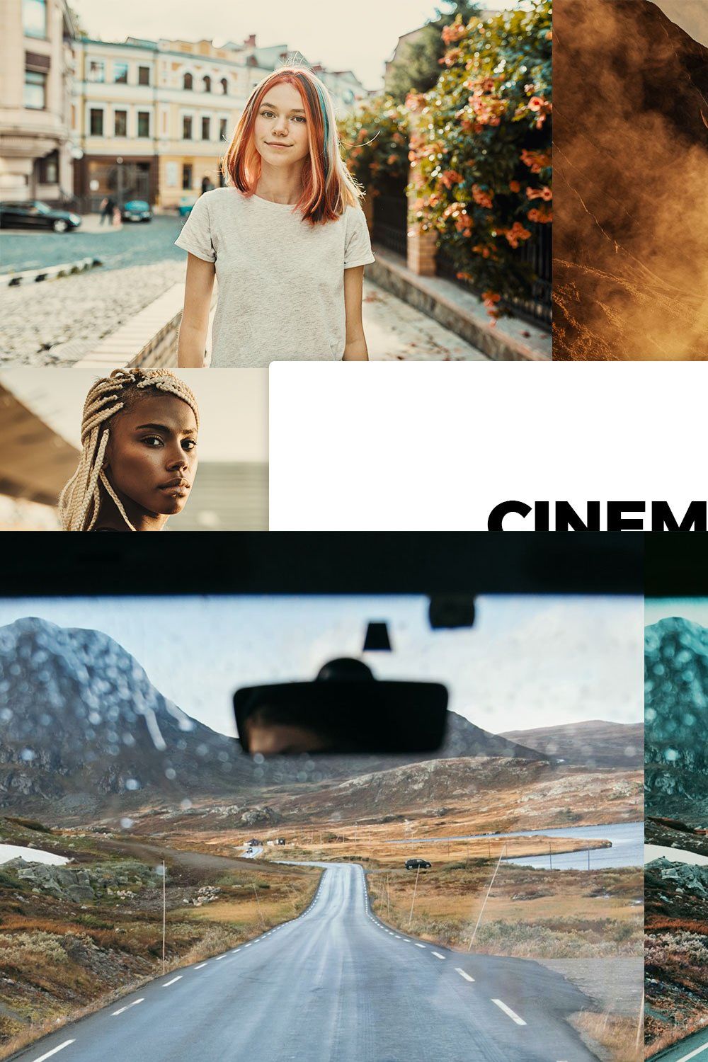 20 Cinematic Orange Lightroom Preset pinterest preview image.