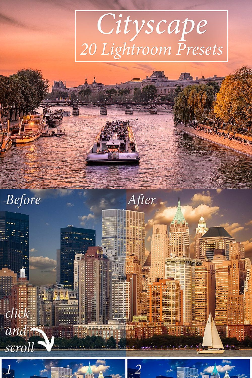 20 Cityscape Lr Presets pinterest preview image.