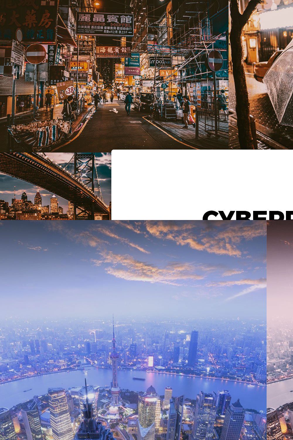 20 Cyberpunk Dystopia LR Presets pinterest preview image.