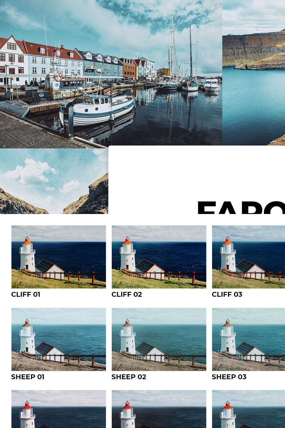 20 Faroe Islands Lightroom Presets pinterest preview image.