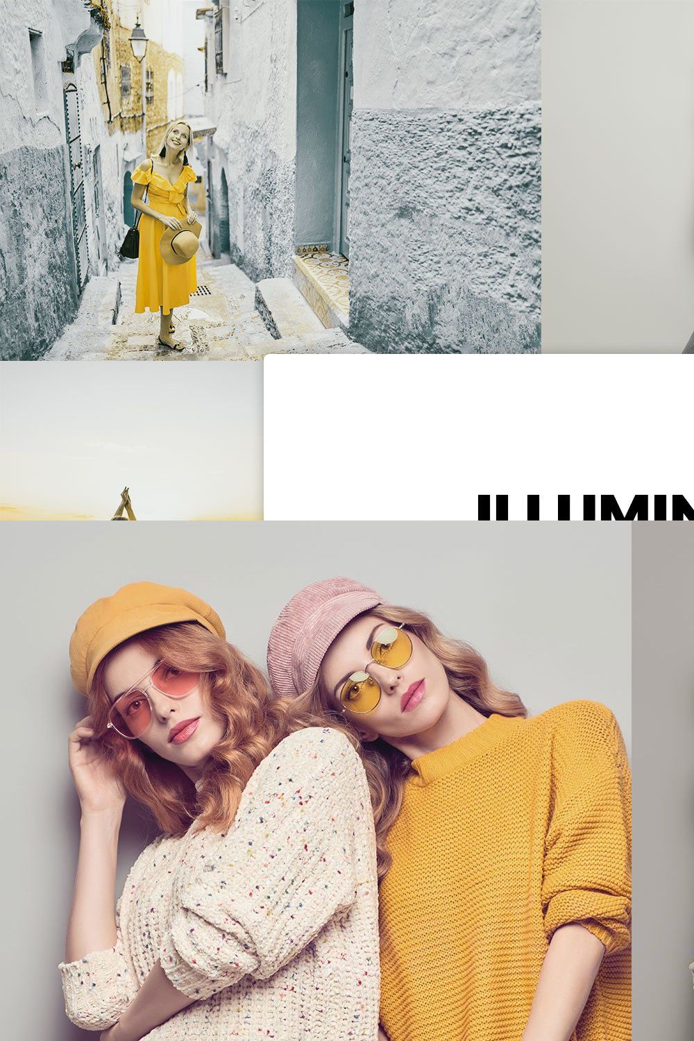 20 Illuminating Yellow LR Presets pinterest preview image.