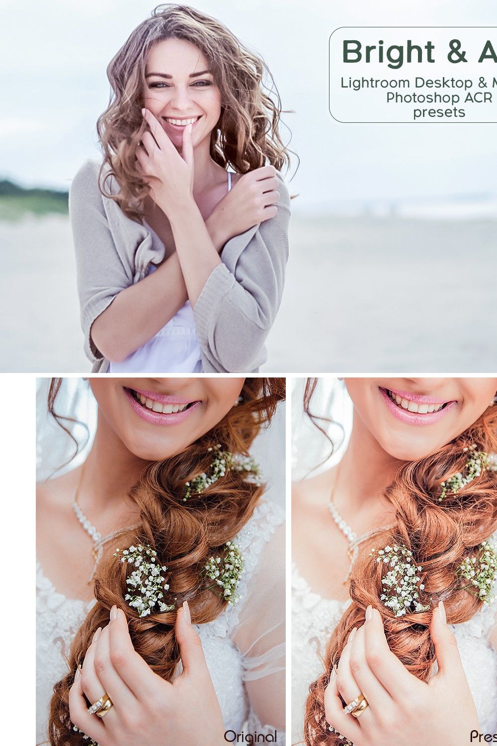 20 Lightroom Bright & Airy Presets pinterest preview image.