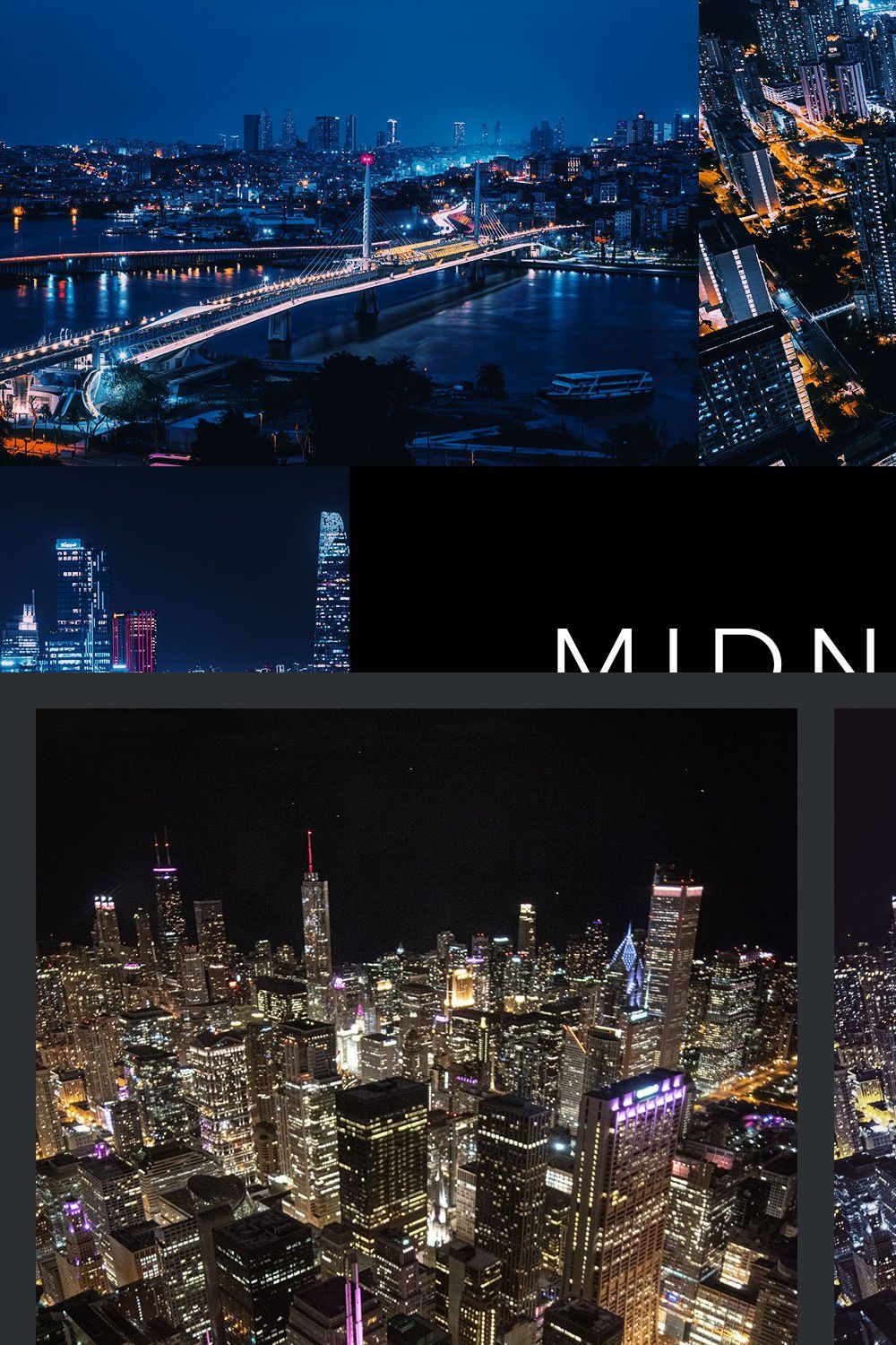 20 Midnight Vibe LR Presets pinterest preview image.