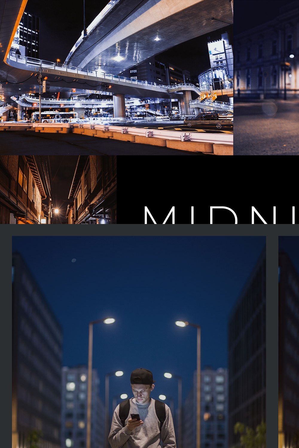 20  Midnight Vibes LR Presets pinterest preview image.