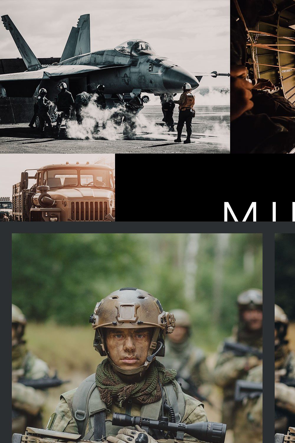 20 Military Lightroom Presets & LUTs pinterest preview image.