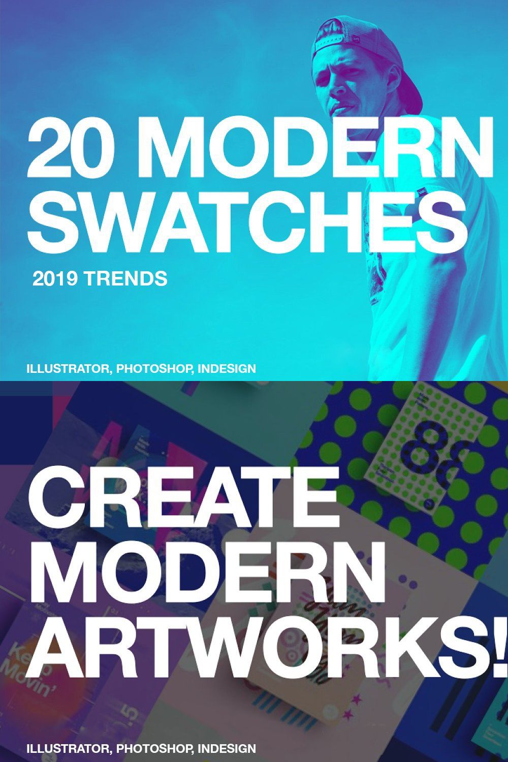 20 Modern Color Swatches 2019 Trends pinterest preview image.