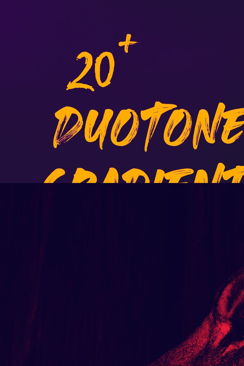 20 Modern Duotone Effects pinterest preview image.