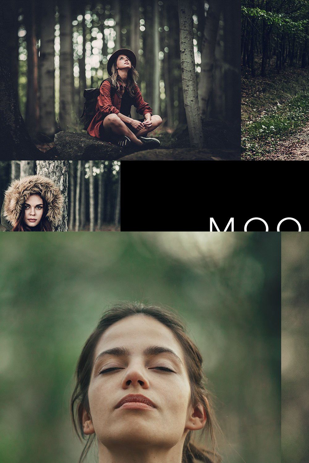 20  Moody Green LR Presets pinterest preview image.