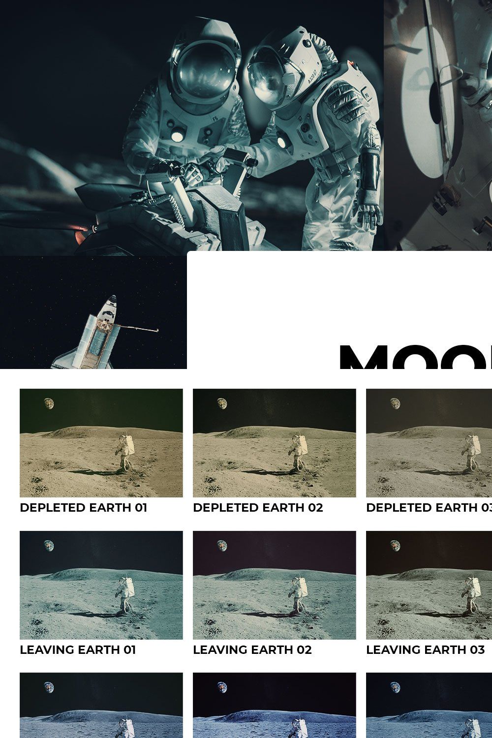 20 Moon Mission Lightroom Presets pinterest preview image.