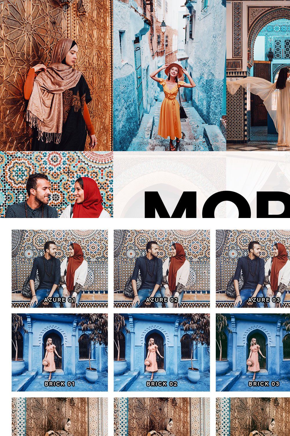 20 Moroccan Lightroom Presets & LUTs pinterest preview image.