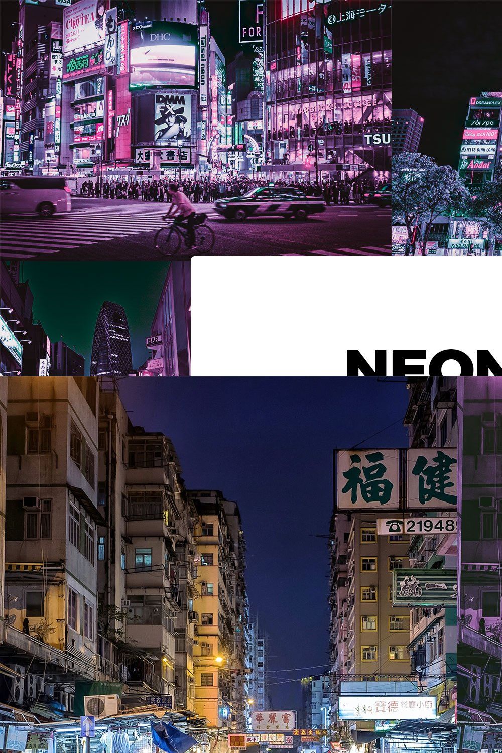 20 Neon Dystopia Lightroom Presets pinterest preview image.