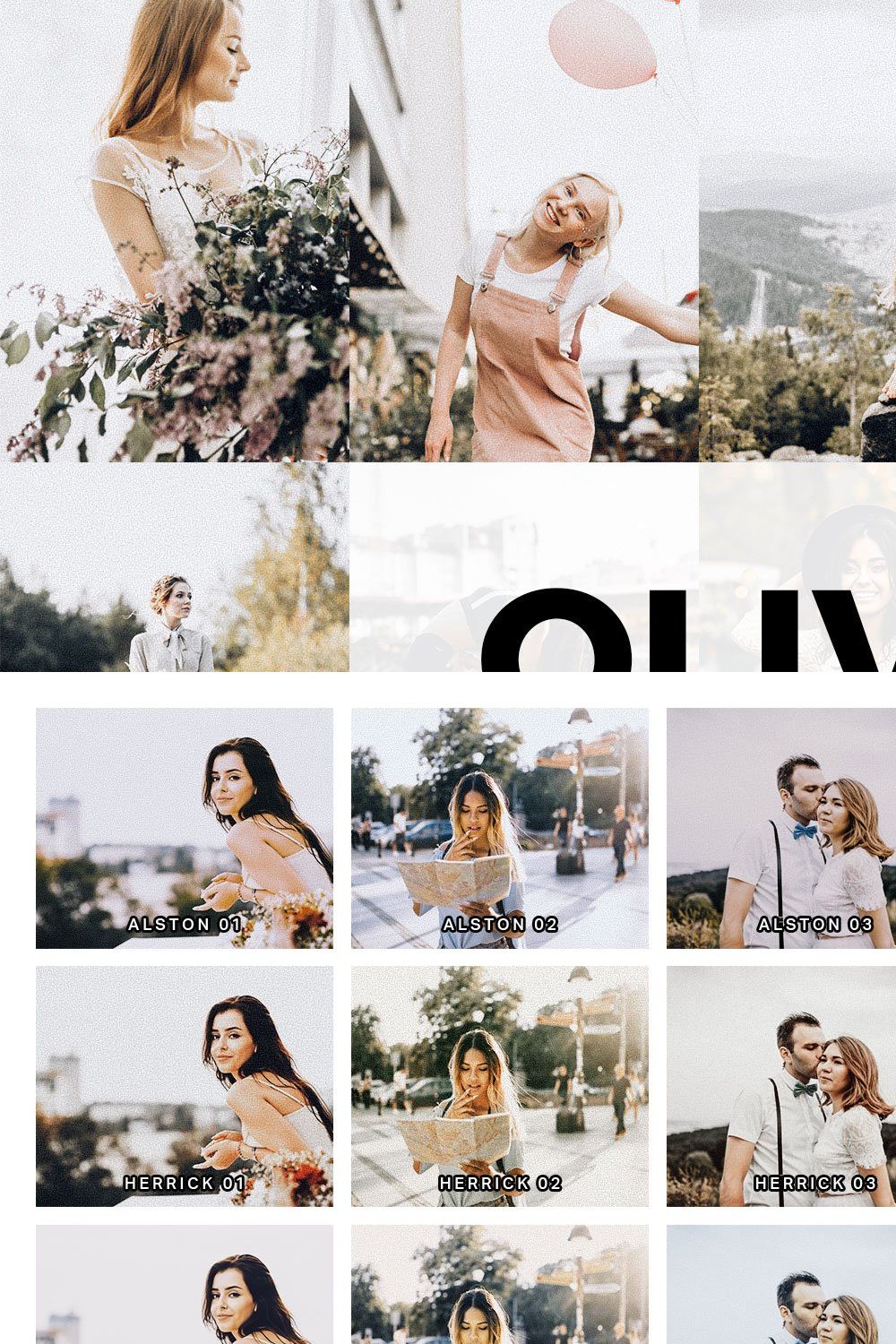 20 Olive Film Lightroom Presets LUTs pinterest preview image.