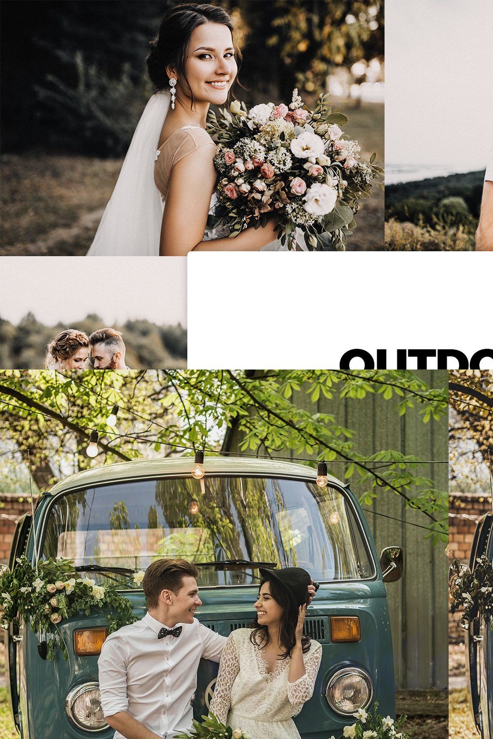 20 Outdoor Wedding Lightroom Presets pinterest preview image.